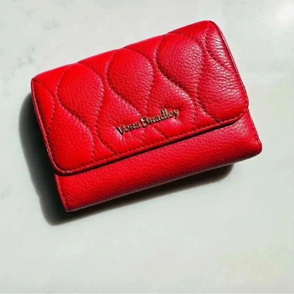 Vera Bradley Leather Riley Compact Wallet